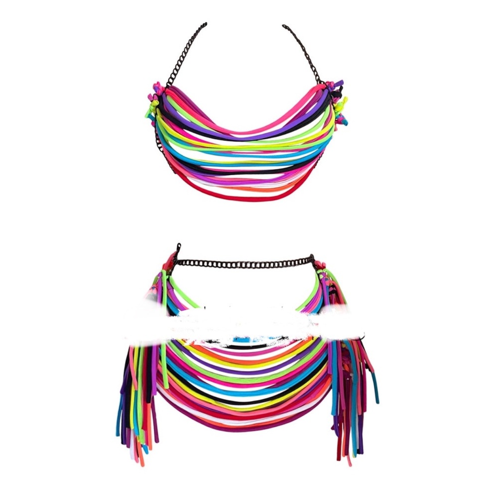 Colorful Strappy Two-Piece Set